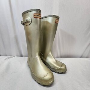 Hunter Unisex-Child Original Silver Nebula Rain Boot Size 4B/5G